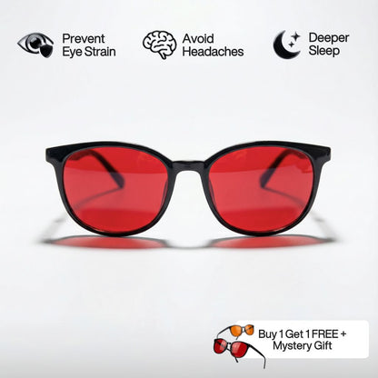 Flow® Unisex Red Lens Blue Light Glasses