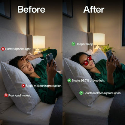 Flow® Unisex Red Lens Blue Light Glasses